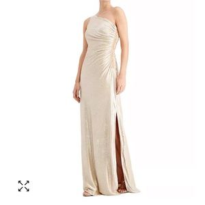 Calvin Klein Metallic One Shoulder Dress